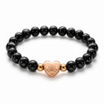 Obsidian Protection Bracelet on clean white background