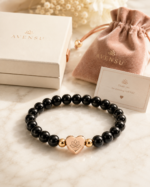 Obsidian Protection Bracelet with AVENSU gift box pouch and thank you card