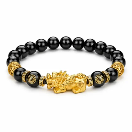 Golden Pixiu Abundance & Protection Feng Shui Bracelet