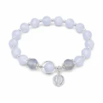 Lavender Crystal Bracelet by AVENSU on white background