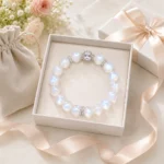 Moonstone square crystal bracelet gift packaging with jewelry box and pouch