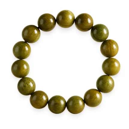 Old Green Sandalwood Grounding & Balance Bracelet detail view