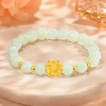 Lotus Crystal Bracelet by AVENSU on white background