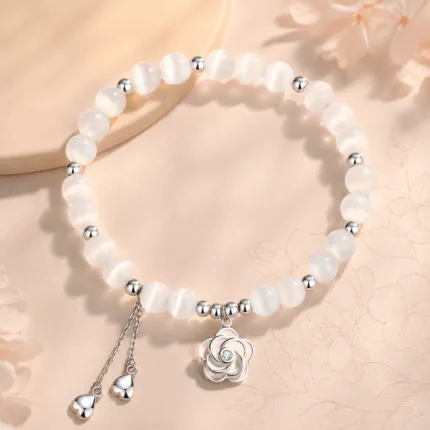 White Camellia Love Bracelet