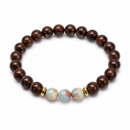 Dark Wood Sky Stone Harmony Bracelet detail view