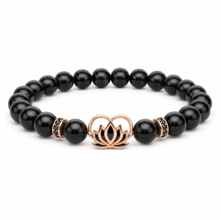 Obsidian Protection & Grounding Bracelet detail view